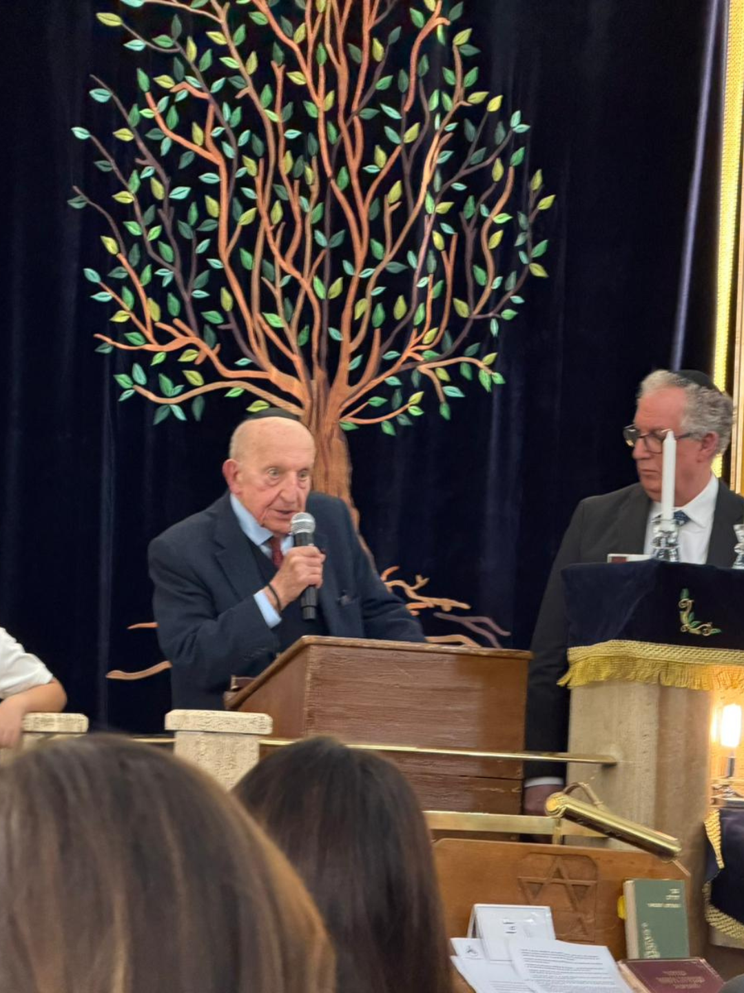 François Mayer lors d’une rencontre à la synagogue